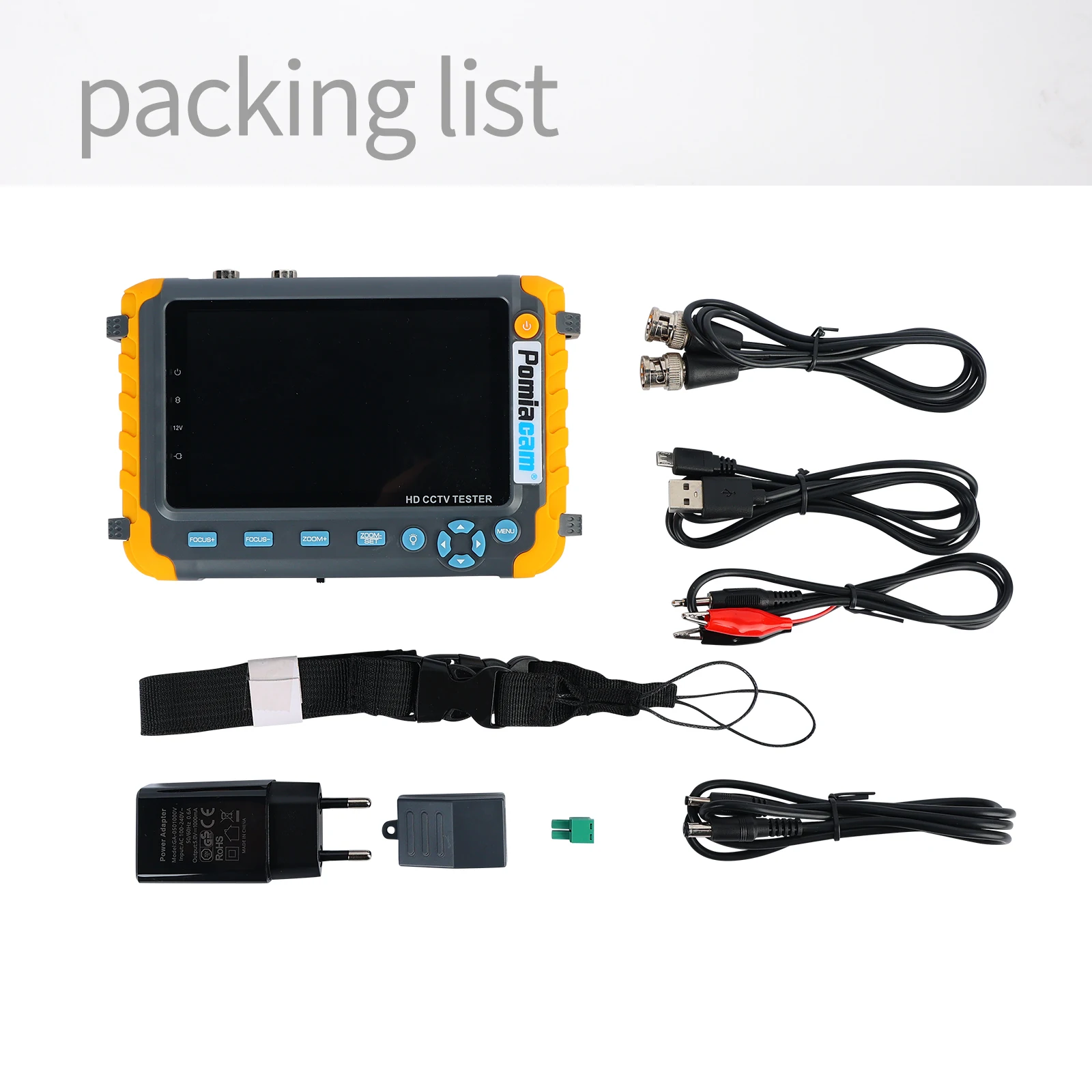 Portable CCTV Tester IV8W  8MP AHD/CVI/TVI Mini Monitor Cameras Tester HDMI VGA Input Video Cable Security Camera Tester