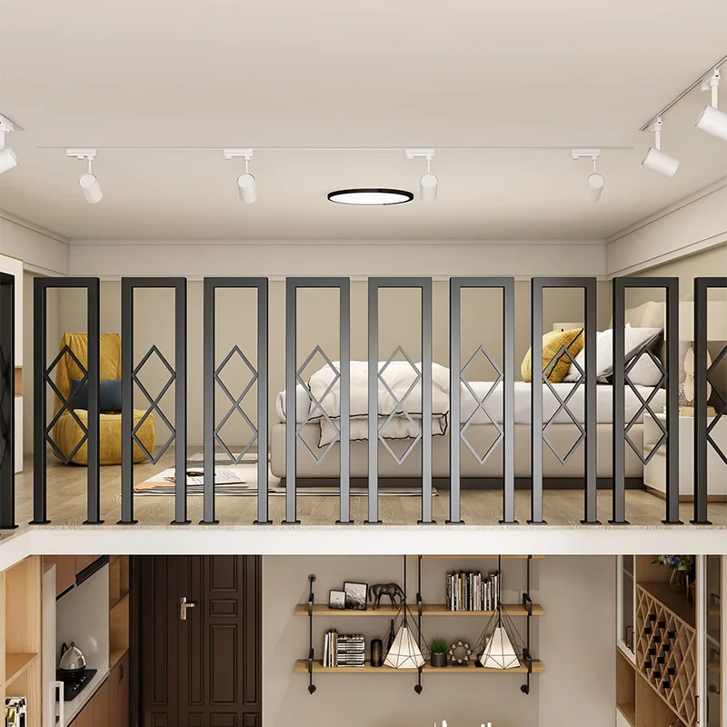 Handrails, Stairs, Railings, Simple U-shaped Nordic Wrought Iron Guardrail, Columns, Indoor Loft Protective Fence