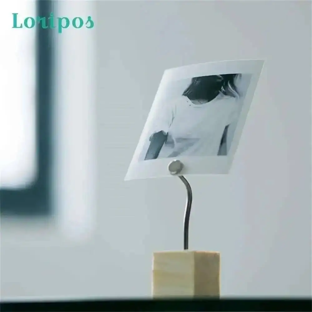 Picture Photo Clip Magnetic Note Memo Clip New Zealand Logs Wood Base Magnetic Absorption Name Card Holder Nordic Tag Holder