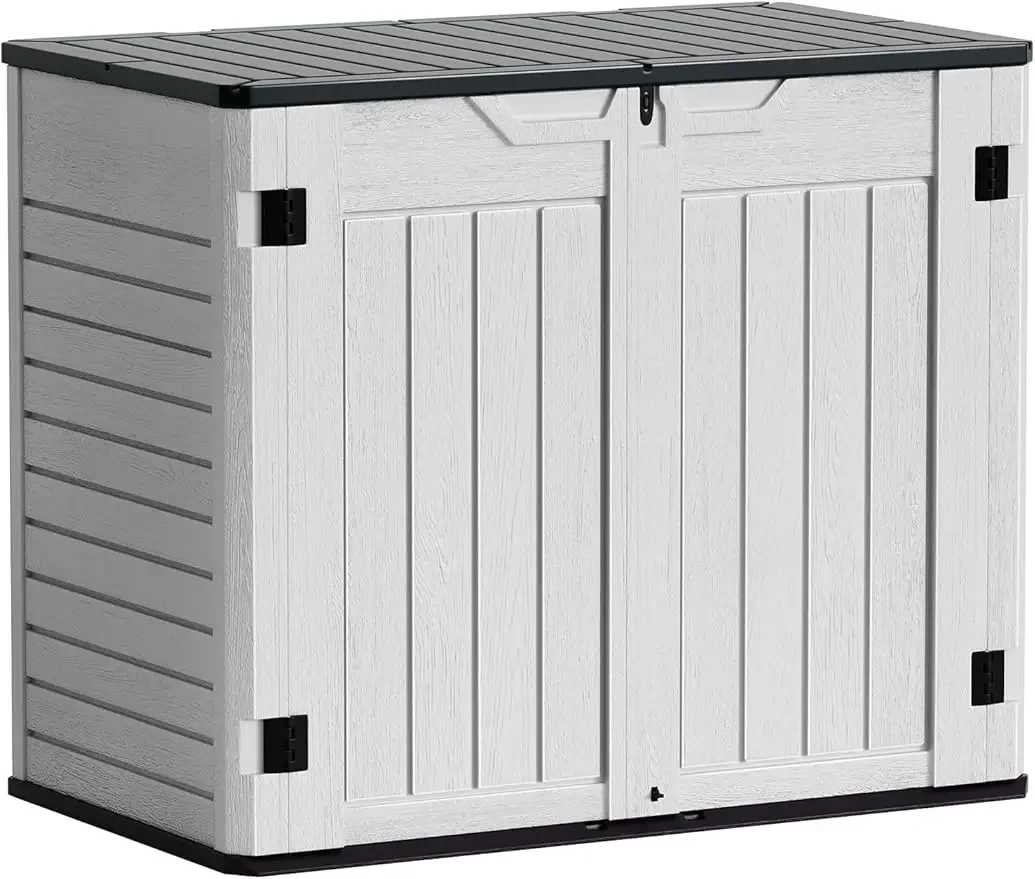 Outdoor Horizontal Resin Storage Sheds 34 Cu. Ft. Weather Resistant Resin Tool She