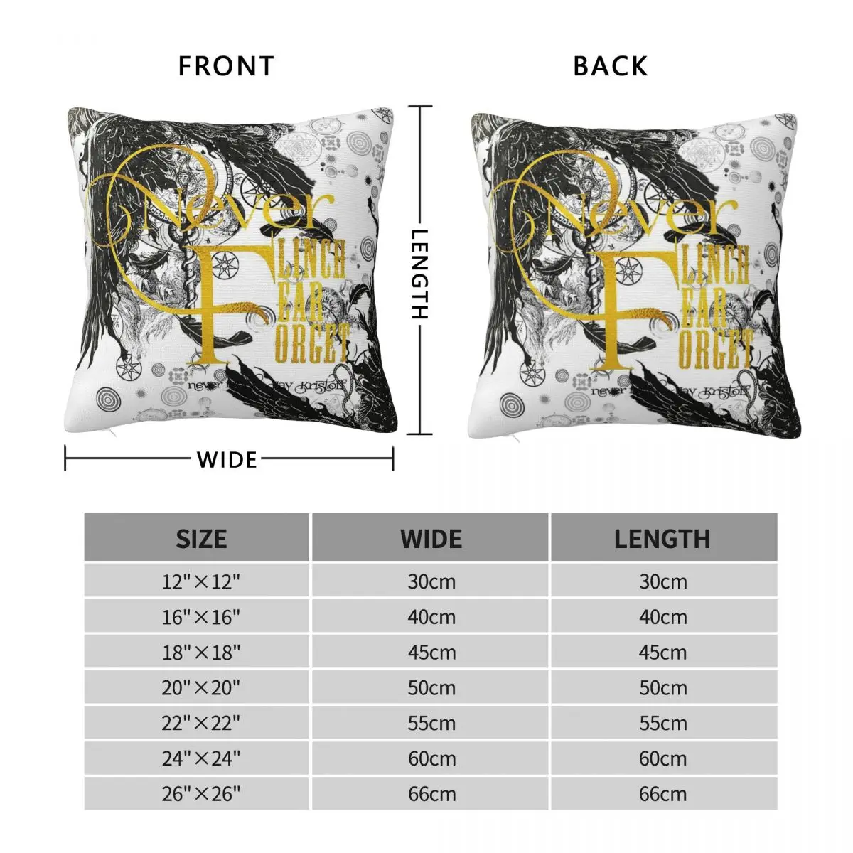 Nevernight Jay Kristoff Square Pillowcase Polyester Linen Velvet Pattern Zip Decor Bed Cushion Cover