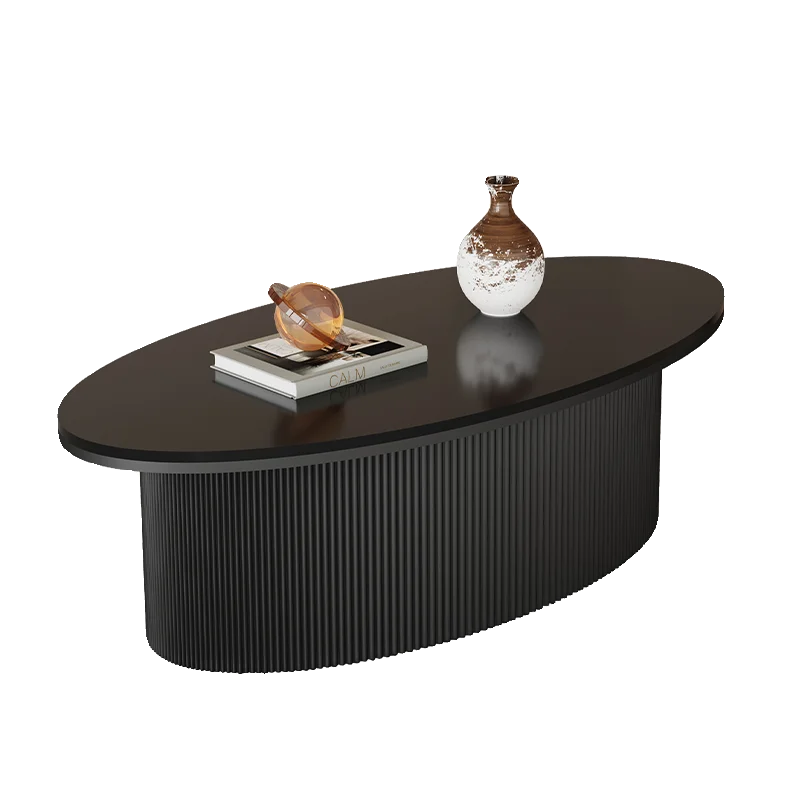 Living room household small apartment 2024 new minimalist cream wind rock slab round table