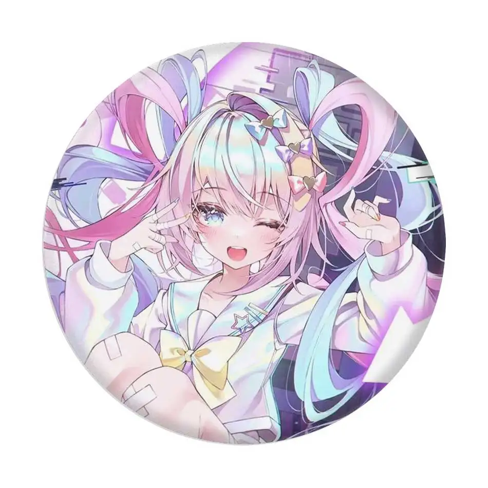 58mm Collectible Needy Streamer Overload Anime Badge Character Accessories For Bag Decor Desktop Ornament And Holiday Gift