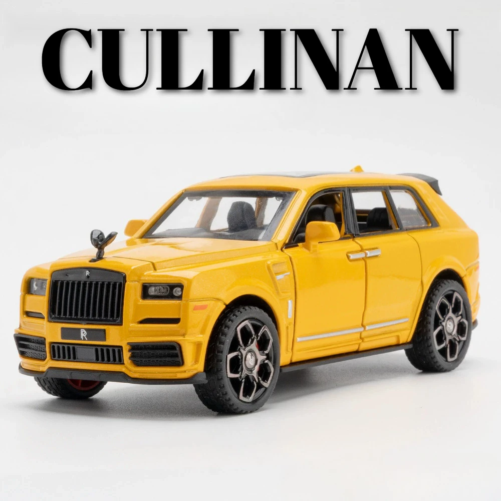 Cullinan-Spielzeugautomodell im Maßstab 1:36, Legierung, Druckguss-Gummireifen, Tonlicht, zurückziehbare Simulationsspielzeugfahrzeuge, Modelle für Spielzeug für Erwachsene