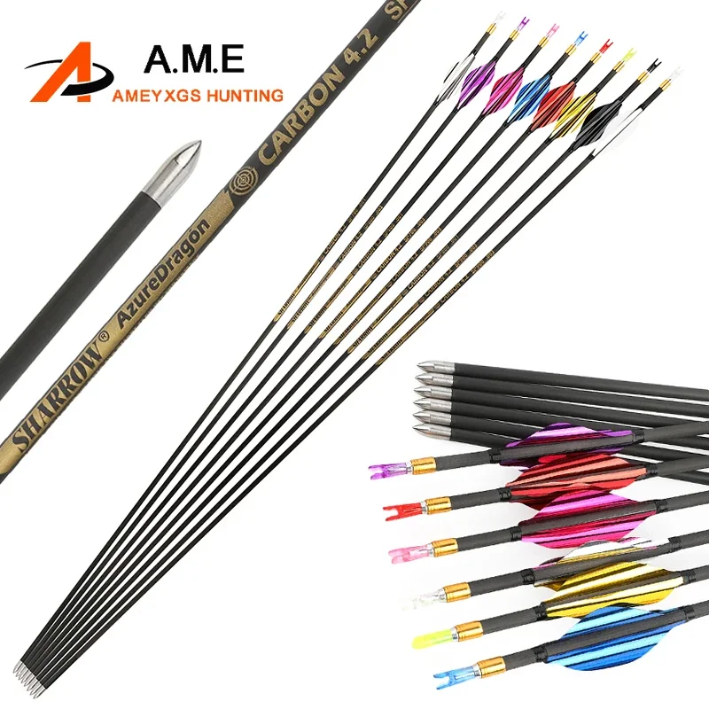 12pcs +_0.001 Pure Carbon Arrow ID4.2mm 32