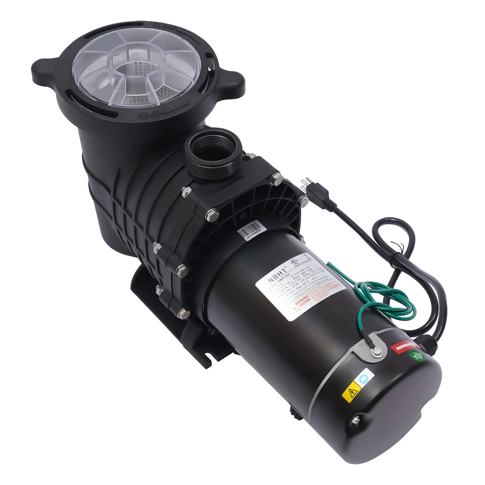1.5HP/2HP Pool Filter Pump| Single-speed 110V Swimming Pool Pump for  In/above-Ground Pools
