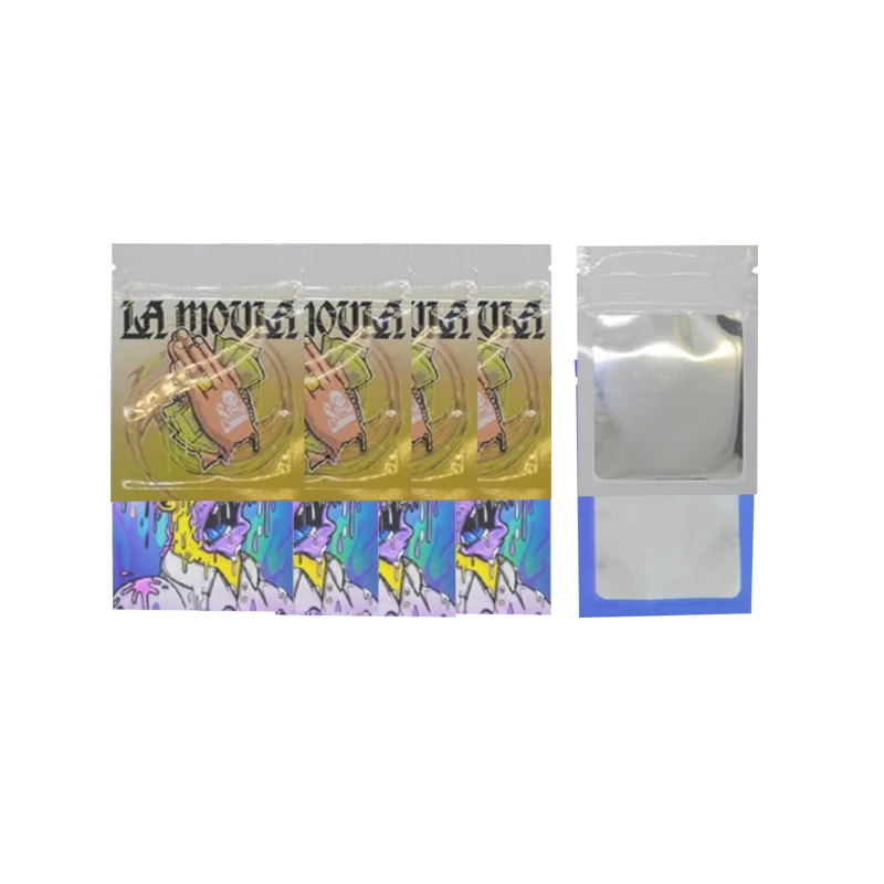 7x10cm Cartoon Geurbestendige Voedsel Opbergzakken Venster Pouch Aluminium Zakjes Mylar Zakken Hersluitbare Waterdichte Plastic Ritssluitingszak