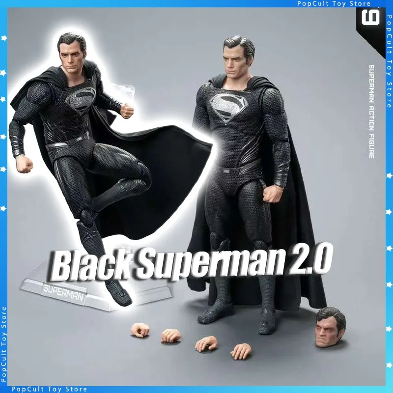 

New Fondjoy Black Superman 2.0 Action Figure 1/9 Anime Figurine Statue Collectible Model Desktop Decoration Toys Christmas Gifts
