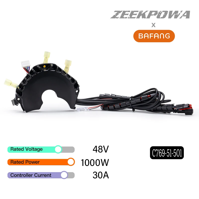 BAFANG 48V 750W BBS01 BBS02 Zentralmotorsteuerung für Mittelantriebsmotor mit Frontlampenanschluss und Gangschaltungssensor