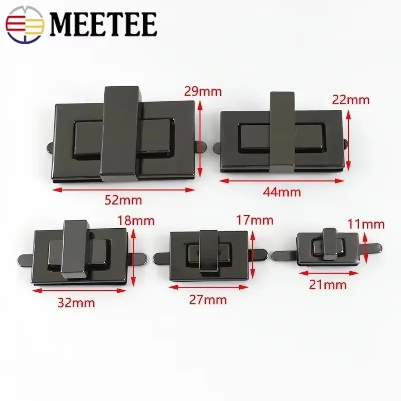 2/4Pcs 52x29/32x18/44x22mm Metal Turn Twist Lock Buckle for DIY Handbag Purse Hardware Closure Clasp Bag Parts Accessories