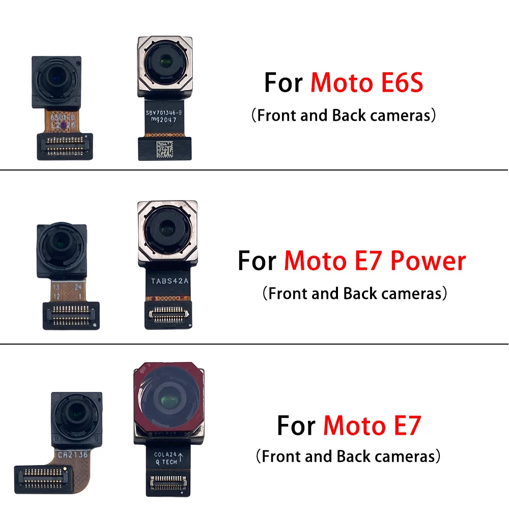 

Back Rear Camera Module Flex Cable For Moto E40 E20 E6S E6 E7 Power Plus Front Facing Camera Replacement