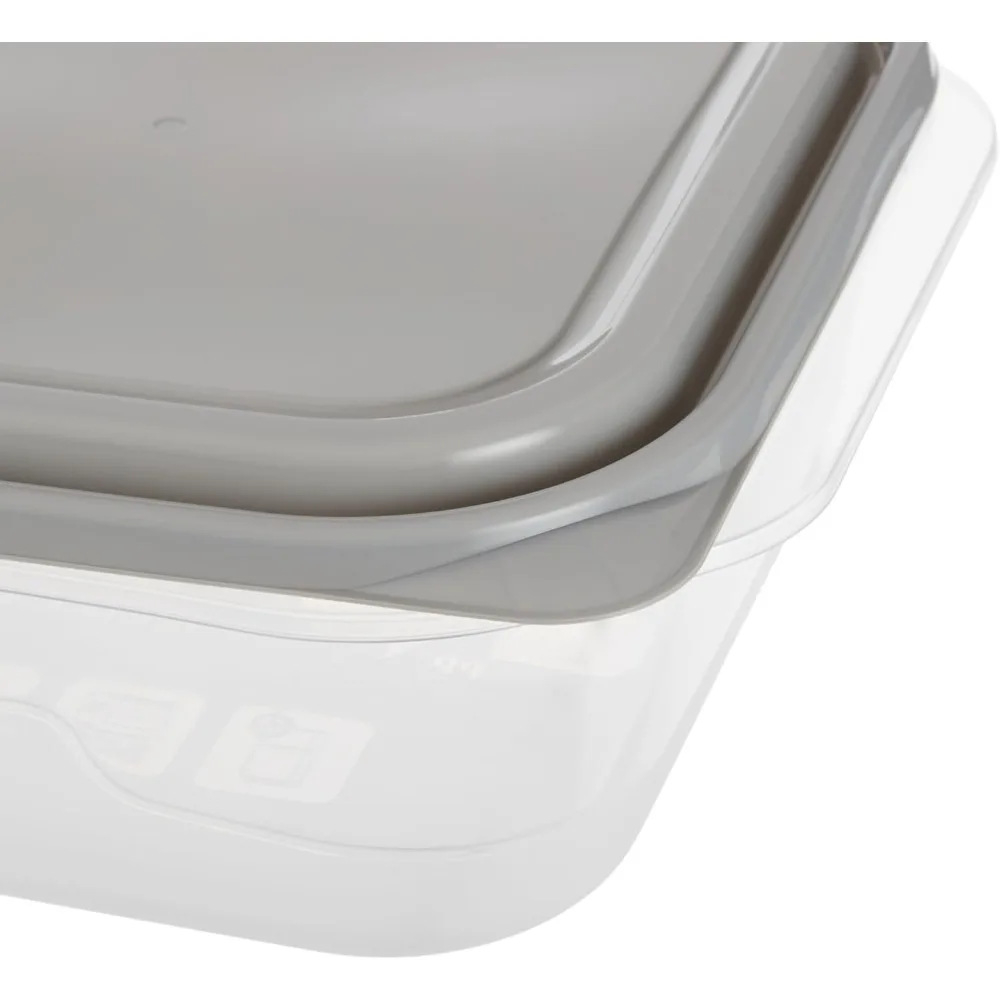 Extra Large Square Food Storage Containers 2-Pack BPA Free Plastic Airtight Lids for Kitchen Pantry Organization Meal Prep Leftovers Dry Goods Flour Snacks Cereals Pasta Durable Stackable Space Saving Clear Locking