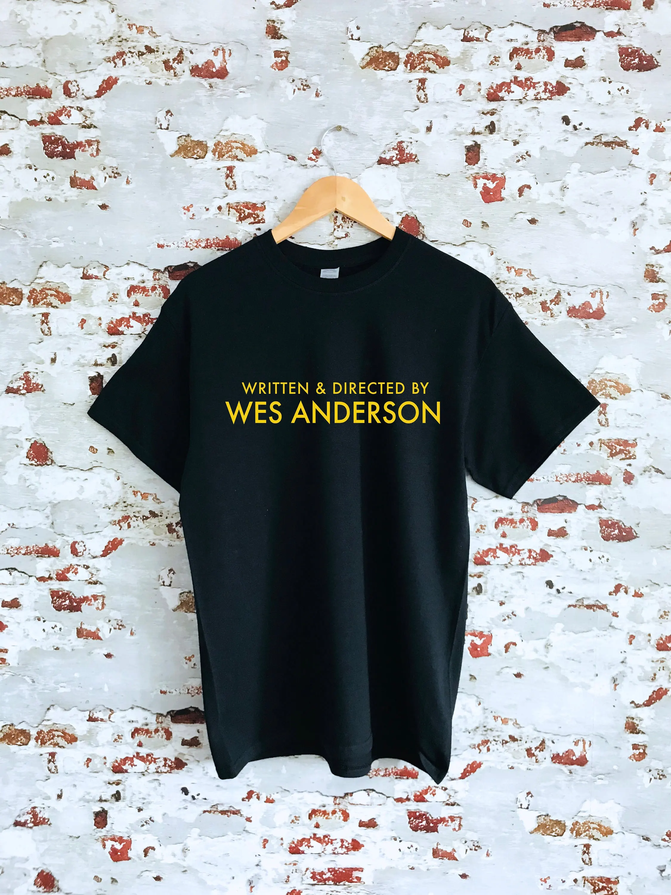 Written and Directed By Wes Anderson Slogan Women T-shirt Hot Sale Fashion Casual Female Shirt New Stylish All Match Girl Tee