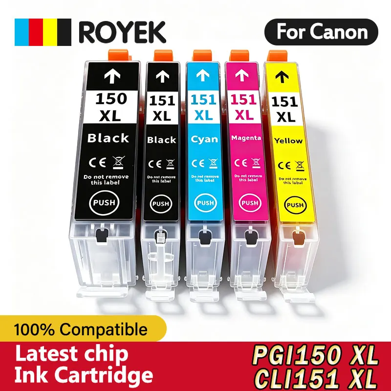 PGI 150 CLI 151 Compatible Ink Cartridge PGI150 CLI151 For Canon PIXMA MG6610 MG7110 MG7510 IP7210 IP8710 MX721 Ix6810 Printer