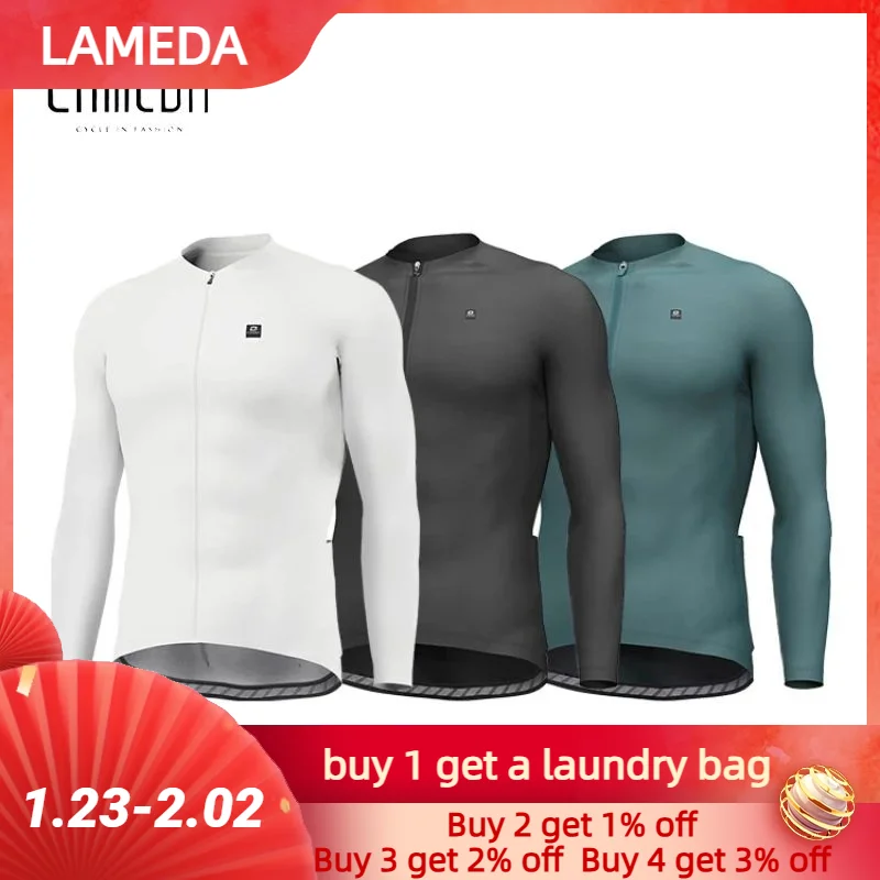 Lameda Cycling Jersey Spring Summer Cycling Clothes For Men Quick Dry Breathable Cycling Long Sleeve Top Men's Cycling Shirt