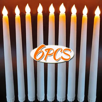 נרות סוללה נטולת אור גדולה מופעל אורות נרות גדולים הוביל מנורות אור חמות עבור חג המולד הביתה ליל כל הקדושים