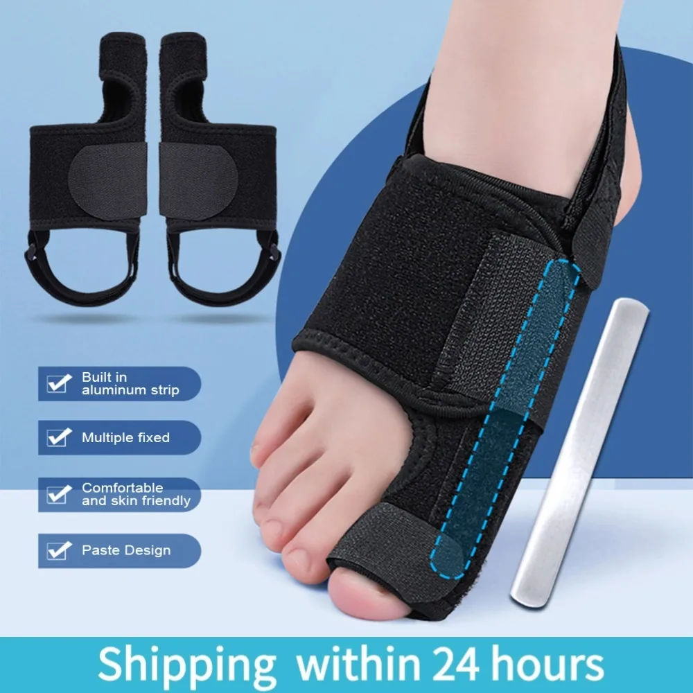 Corrector de juanete suave, separador de dedos, férula de corrección con correa ajustable, alisador, soporte de pie transpirable para Hallux Valgus