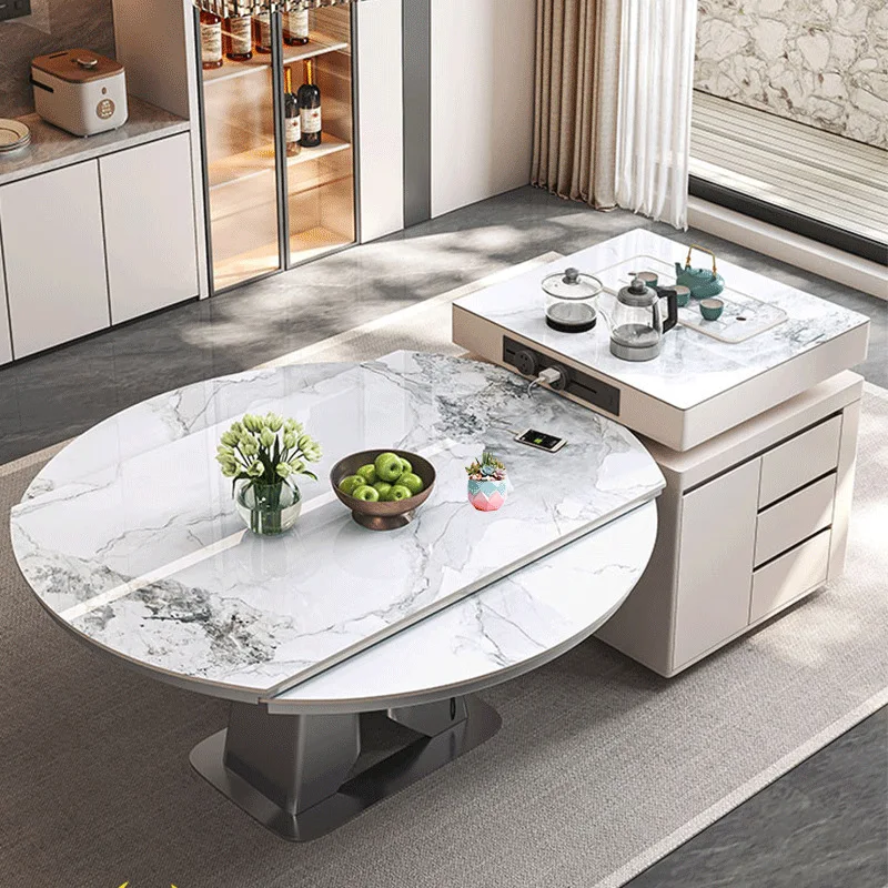 Shimadai round table  integrated induction cooker toppling table plus dining table
