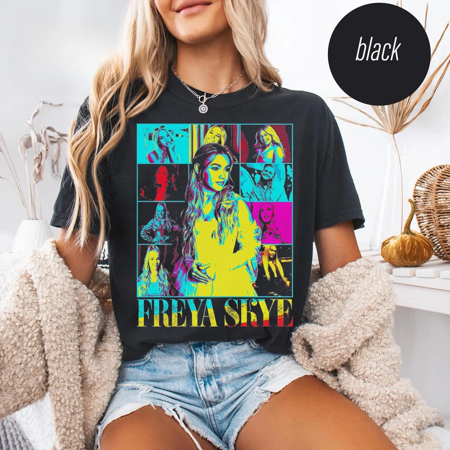 Vintage Freya Skye Shirt, Freya Skye Graphics Shirt Summer Men's and Women's Loose and Breathable T-shirt Top