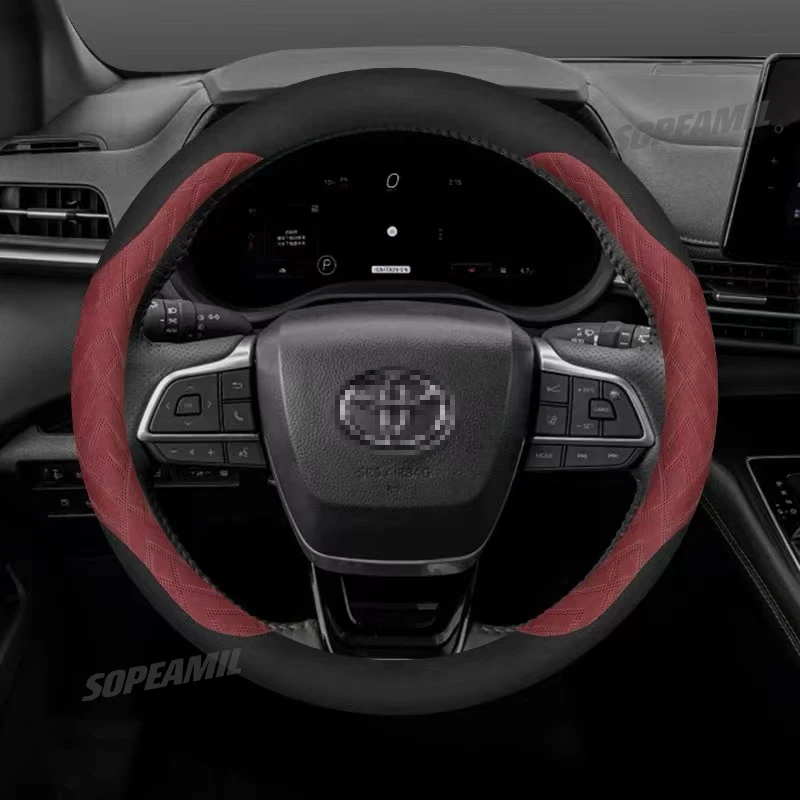 

Car Chamois Steering Wheel Cover For Toyota Corlla Camry Yaris Auris C-HR RAV4 Land Cruiser Prius Harrier bz3 bz4 Accessories