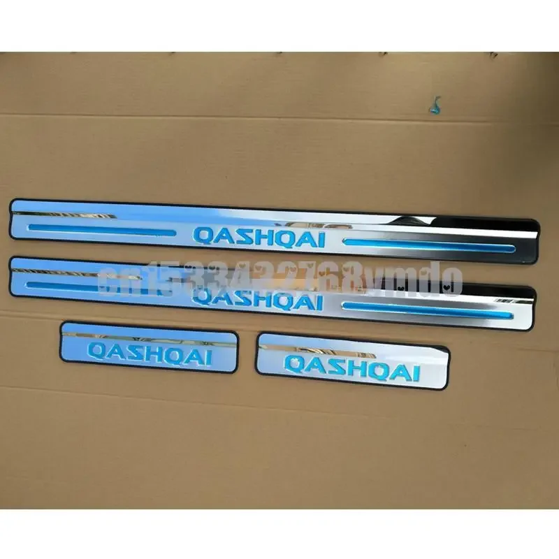 High-quality stainless steel External door sill Internal Scuff Plate Car accessories For Nissan QASHQAI j10 2007-2013 4pcs