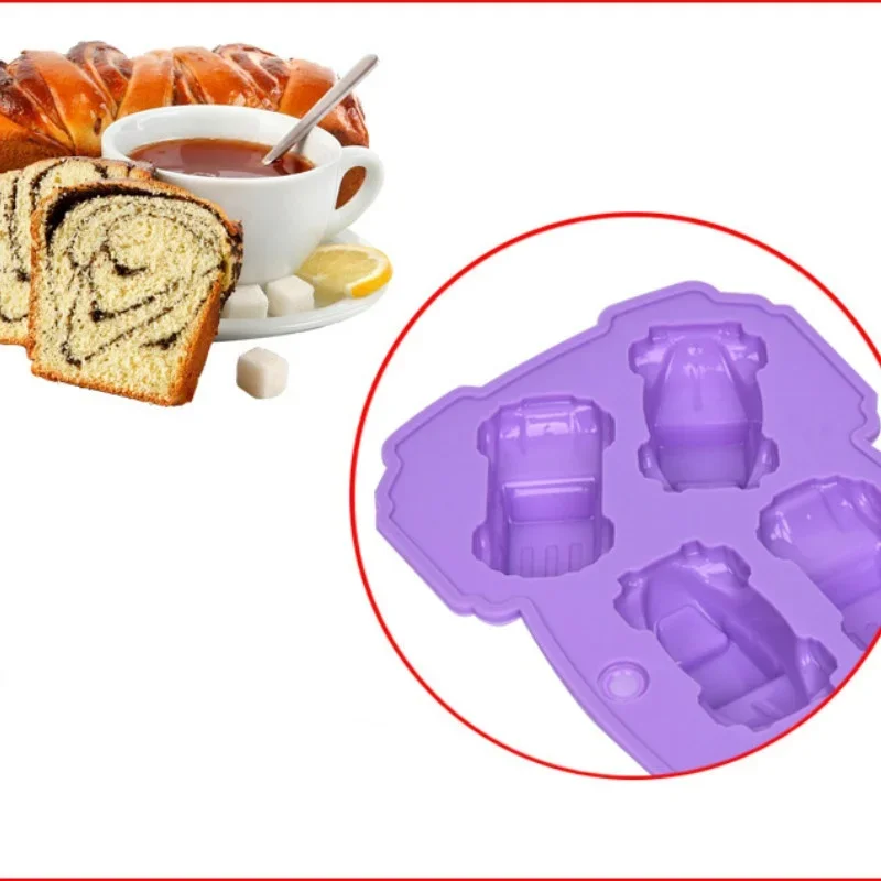 Car Chocolate Mold Silicone Ice Candy Baking Cake Cookie Pudding Mould Kitchenware