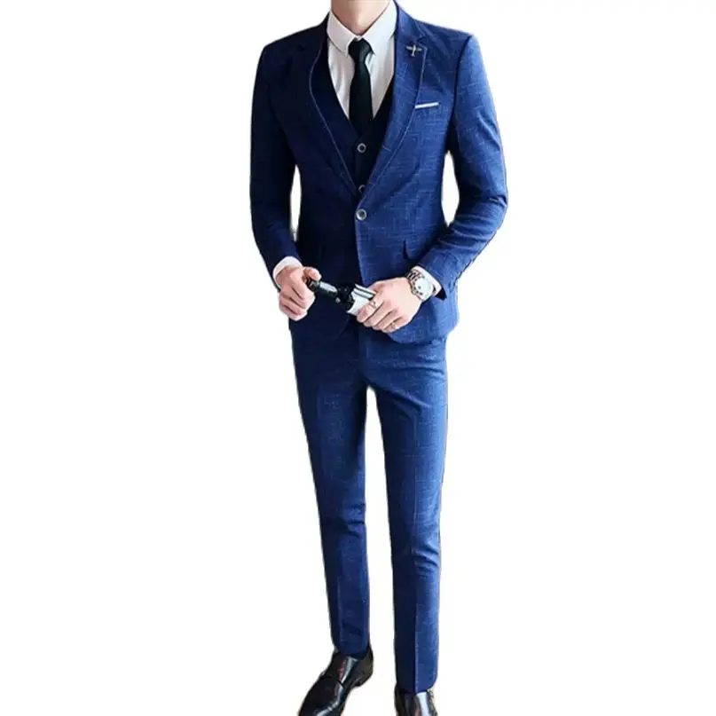 2024 Boutique (Blazer+ Vest + Pants) Men\'s Fashion Hosting Work Business Wedding Casual Art Style Elegant Gentleman\'s Suit M-5XL