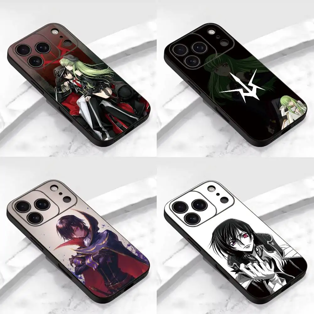 

Anime CODE GEASS Lelouch Rebellion Phone Case For iPhone 17,16,15,14,13,12,11 Plus,Pro Max,XS,Soft Silicone Black Cover