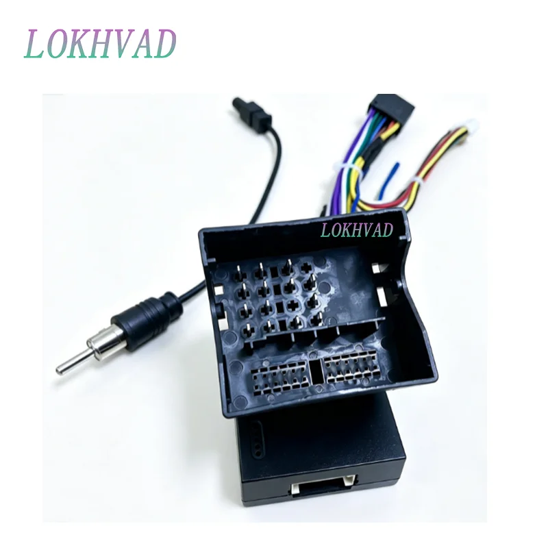 Quadlock Wiring Harness Adapter, CAN Bus Decoder, SWC, Plug & Play, 16Pin Android Radio Cable, for VW PQ35 Golf Jetta Polo Caddy