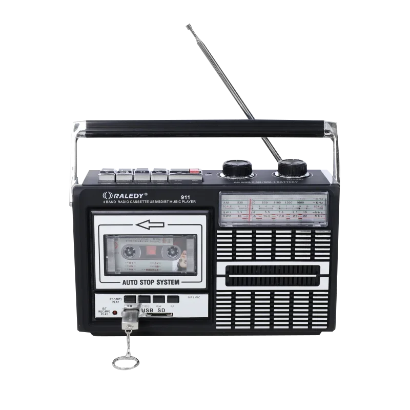 Tape Recorder Radio Portable Antique Full Band Bluetooth USB Flash Disk for Elderly Students