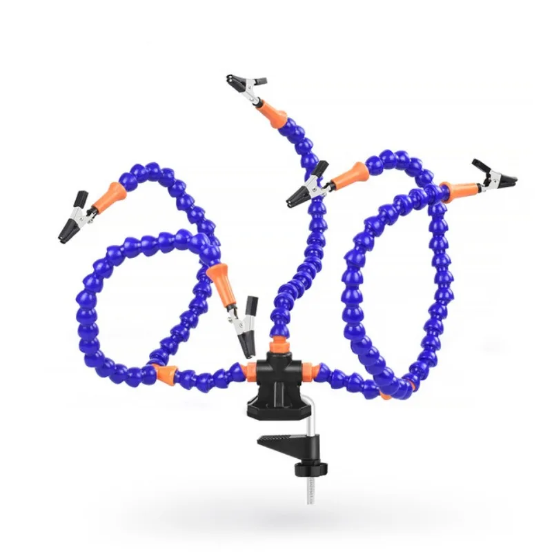 Ajudando a mão terceira mão suporte de solda braço flexível pcb titular mesa clipe ferramenta gadgets para soldagem e solda