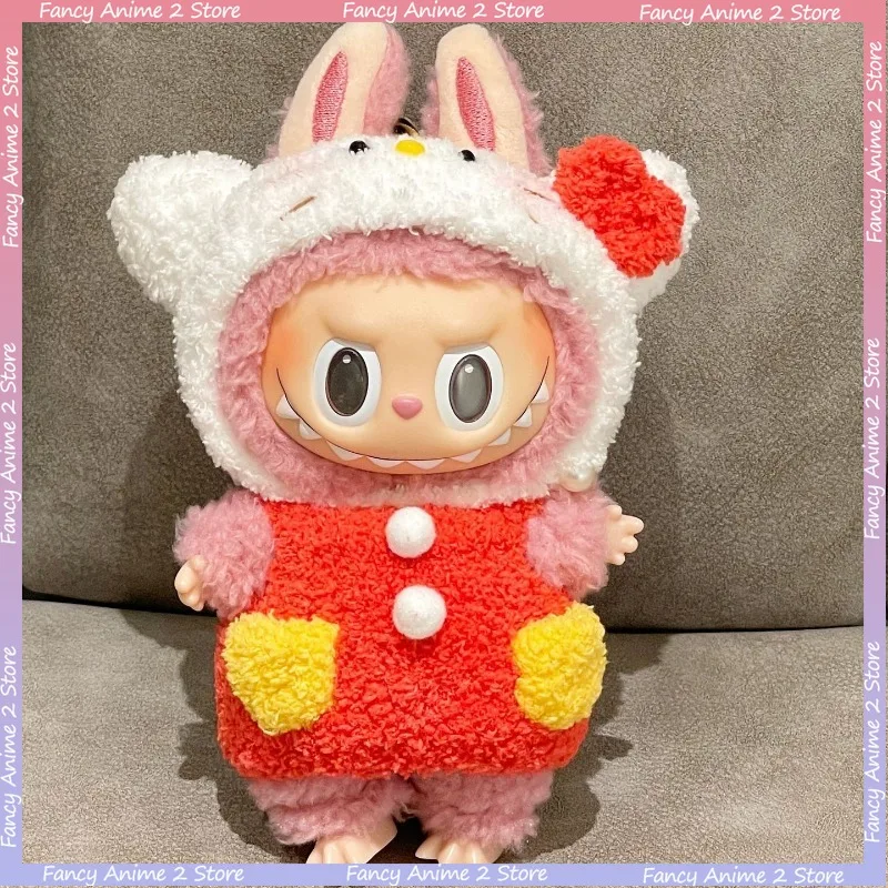 

17 см мини-плюшевые куклы, одежда, милые костюмы для косплея Hello Kitty Cinnamoroll для V1 V2 V3, куклы Labubu, аксессуары для кукол ручной работы