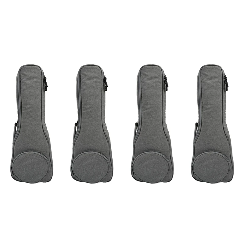 

4Pcs 23 Inch Cotton Ukulele Bag Soft Case Gig Waterproof Oxford Cloth Ukelele Hawaii Four String Guitar Backpack Grey