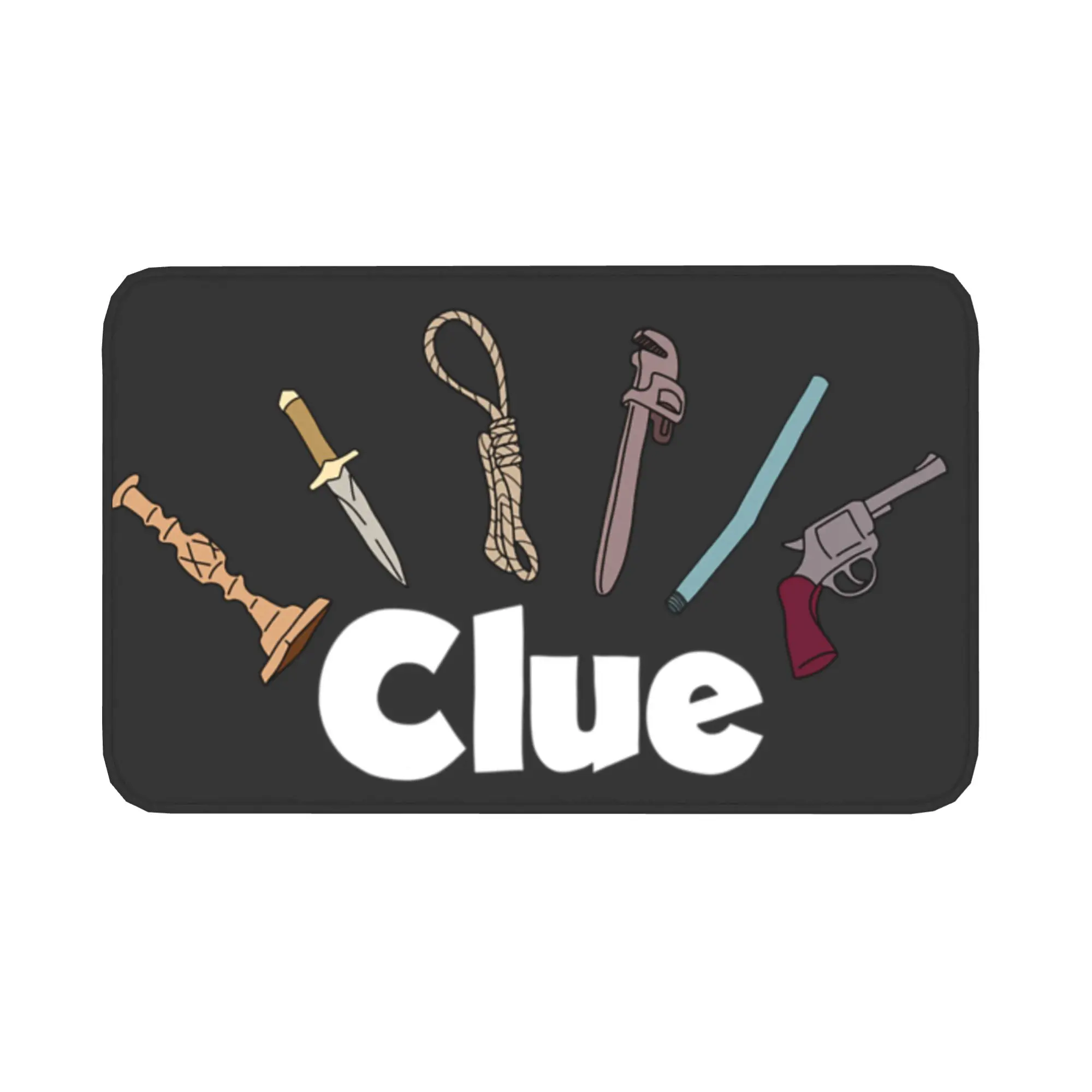 Tapis de sol avec logo Clue, plusieurs tailles, tapis résistant aux intempéries pour porte de sous-sol, tapis de nettoyage de chaussures anti-poussière