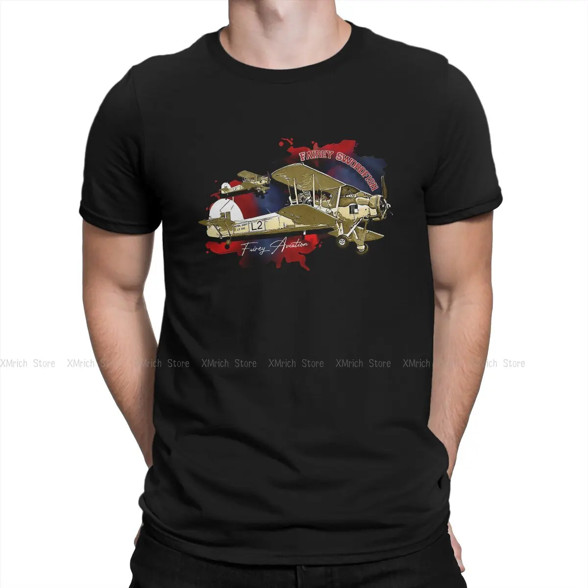 Fairey Swordfish Vintage Biplan Aircraft Unique TShirt WW2 Fighter Jet Casual T Shirt Newest T-shirt For Adult