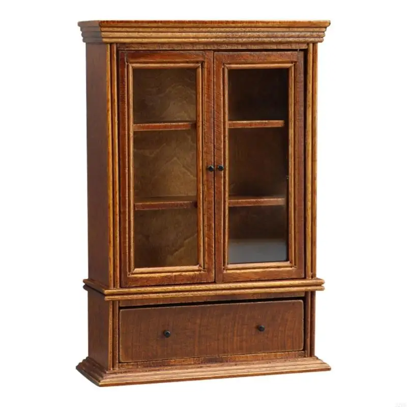 

J2HF House Display Shelf Miniatures Zakka Toy Pretend Play Realistic Model Cabinet Model Mini Size