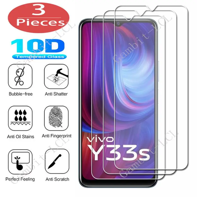 3Pcs Tempered Glass For Vivo 1901 1902 1904 1906 1907 1920 V2024 V2025 V2026 V2027 V2029 V2032 V2111 Screen Protector Cover Film