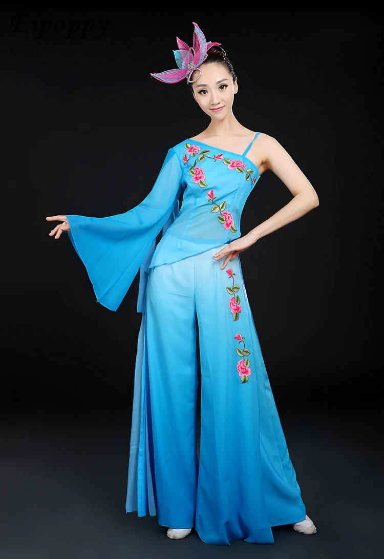 

Younger clothes new female fan dance umbrella dance performance clothing ethnic dance costumes classical costumes