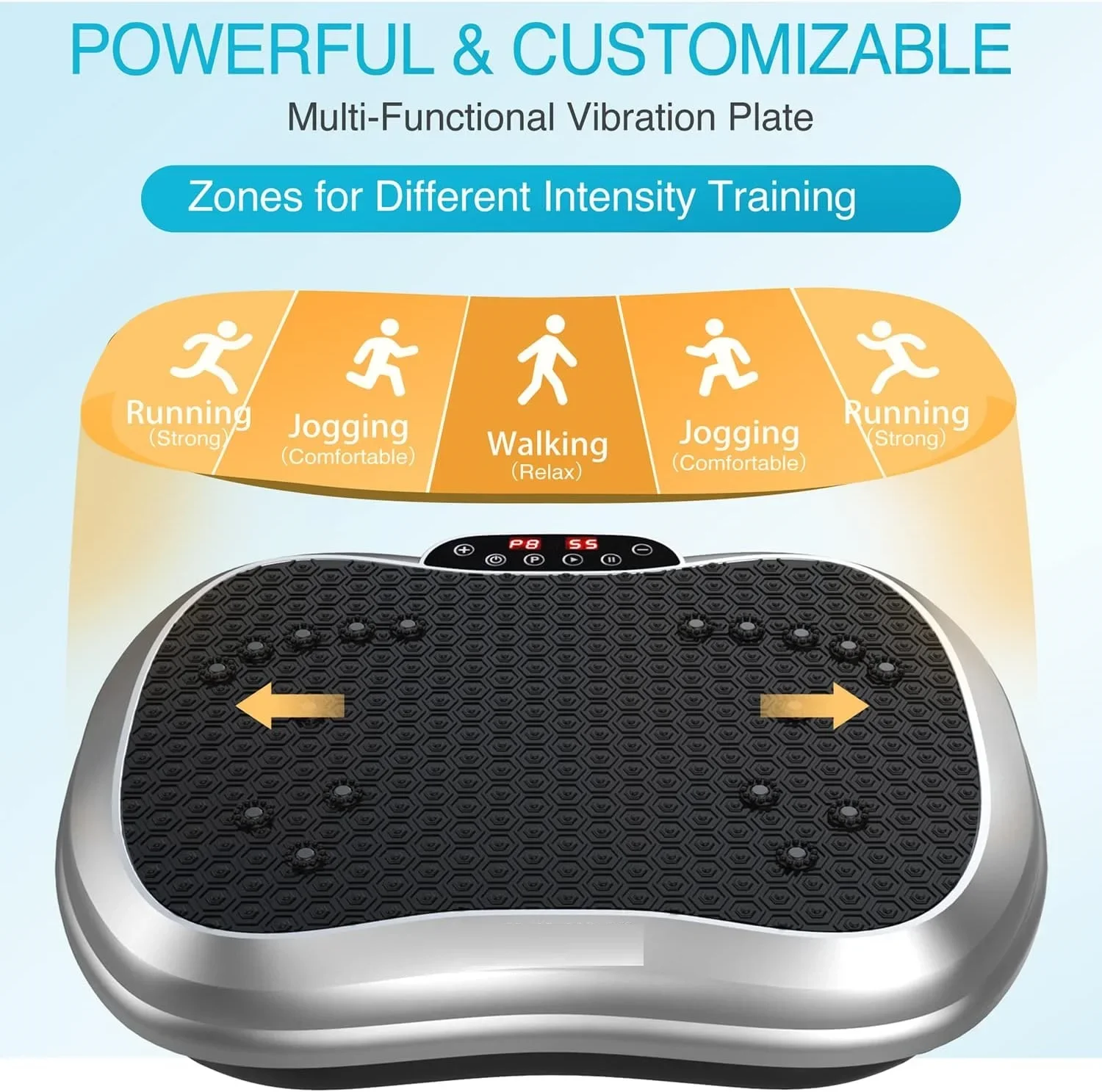 Hot Sale Vibration Plate Professional Powerfit Full Whole Body Vibration Platform Machines for Fitness Health with motor