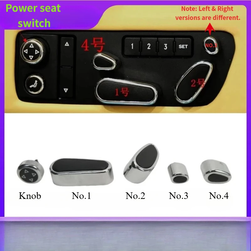1pc For Bentley GT Continental Flying Spur Bentayga Mulsanne Seat adjustment switch button
