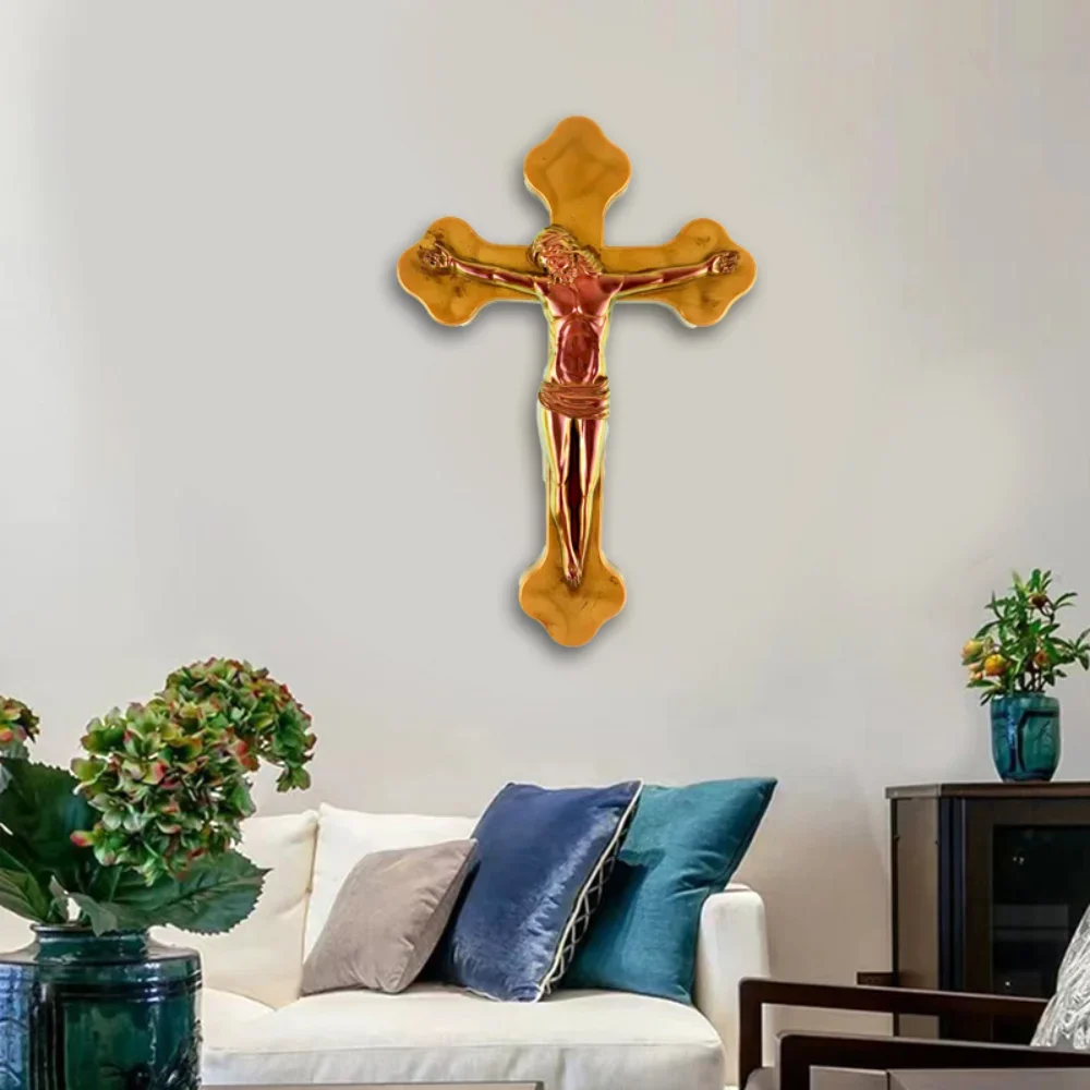 Semi-three-dimensional Cross Hanging Frame Epoxy Resin Mold  DIY Cross Cross Wall Decoration Silicone Molds