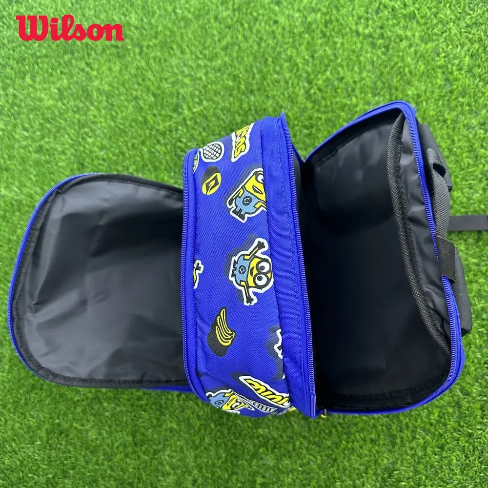Wilson Minions V3.0 TEAM BACKPACK Full Print Large Capacity Tennis Racket BAG Equipment Storage Bag Double Shoulder Tennis Bag