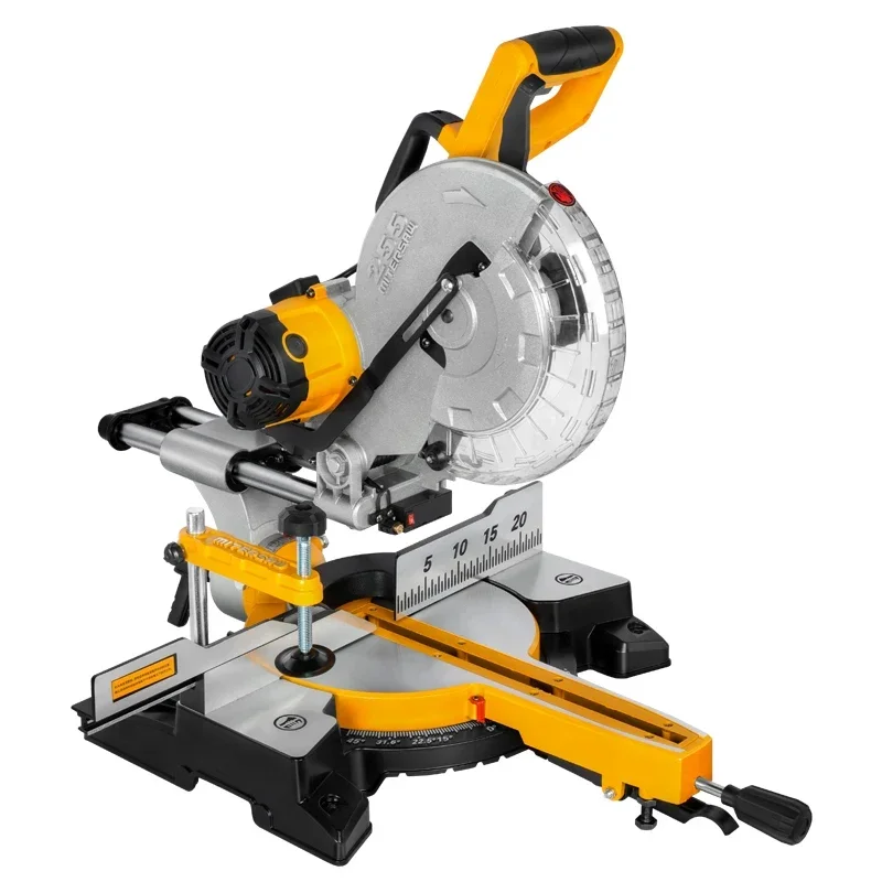 255mm 1800W Belt Drive Single Bevel Sliding Miter Saw For Woodworking Bench Top Power Saws Cutting Woods