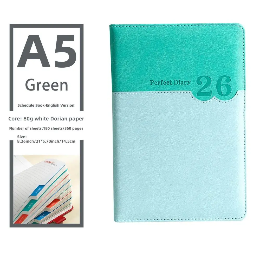 365 Days 2026 Schedule Planner Notepad Efficiency Thick Paper To-do List Notebook Self-discipline Wear-resistant