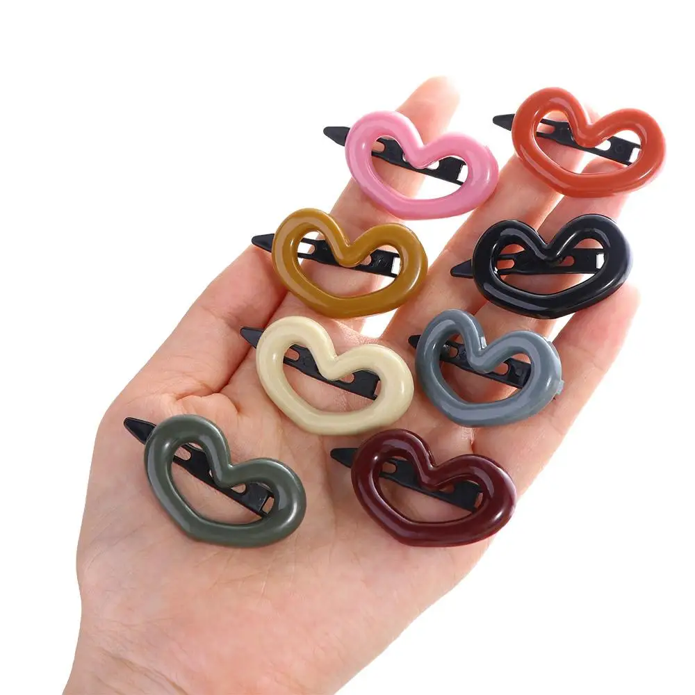 

For Girl Gifts Duckbill Clip Bangs Clip For Women Y2K Hair Barrettes Hair Accessories Love Heart Hair Clip Korean Style Hairpin