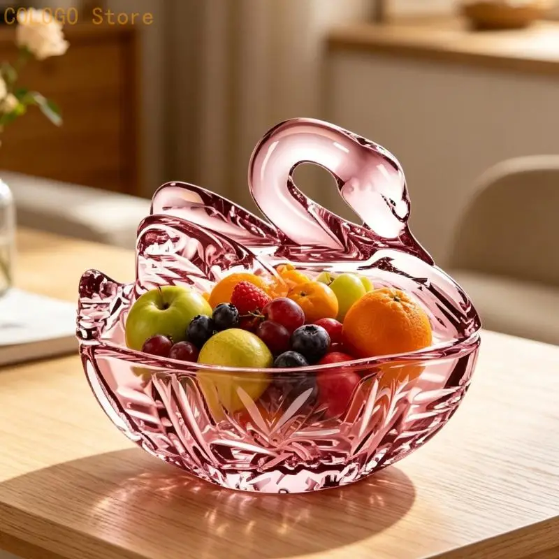 Lidded Glass Storage Bowl, Decorative Home Jar for Snacks, Small Items or Entryway Display