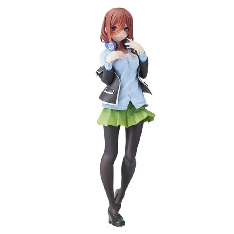 Anime Nino Figure 20CM Black Jacket College Uniform The Quintessential Quintuplets Standding Model Dolls Toy Gift PVC Material