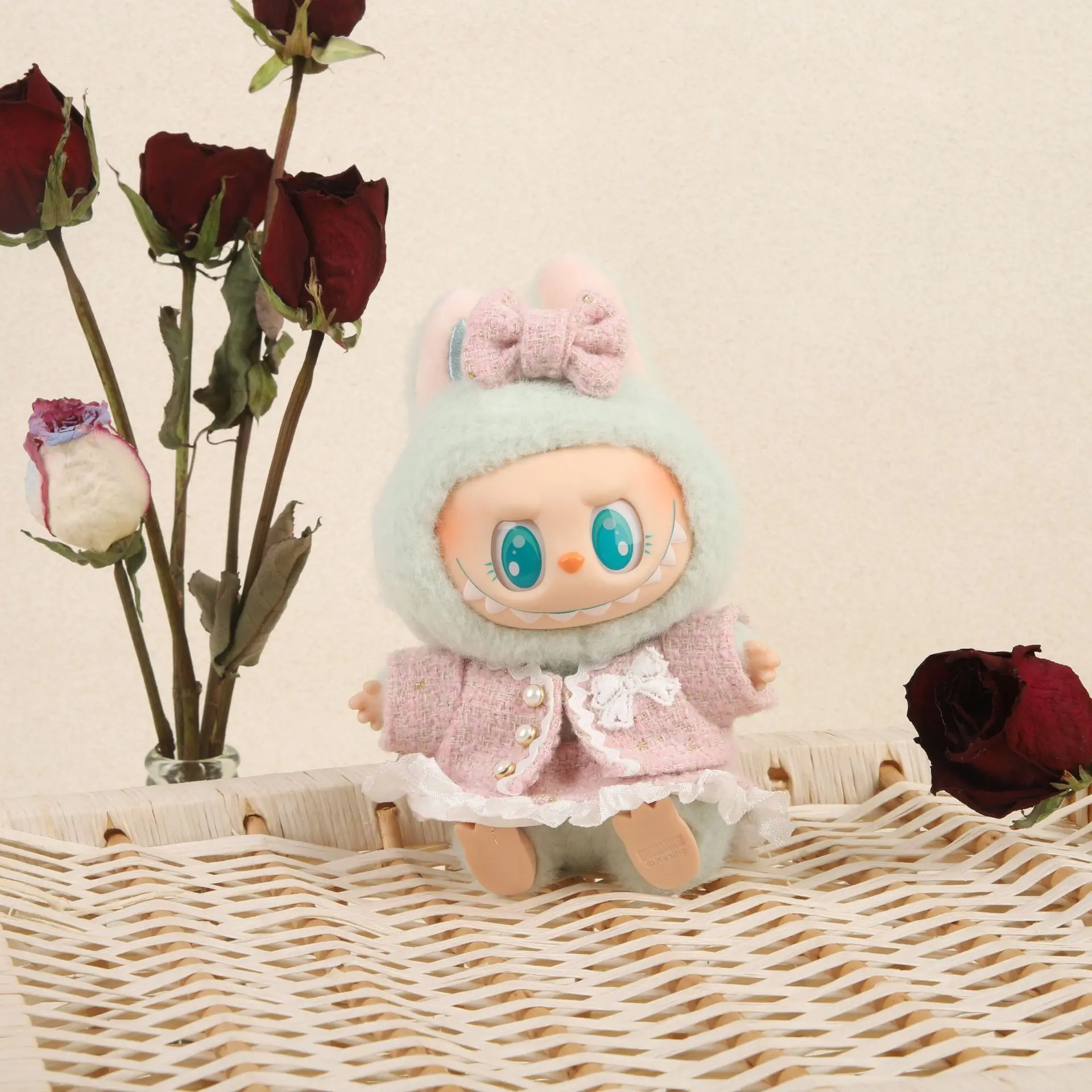 

Милая одежда для куклы Labubu 17 см, модная одежда V1V2 Idol, детское подарочное платье «сделай сам», плащ Labubu, одежда для кукол с волосами, аксессуары