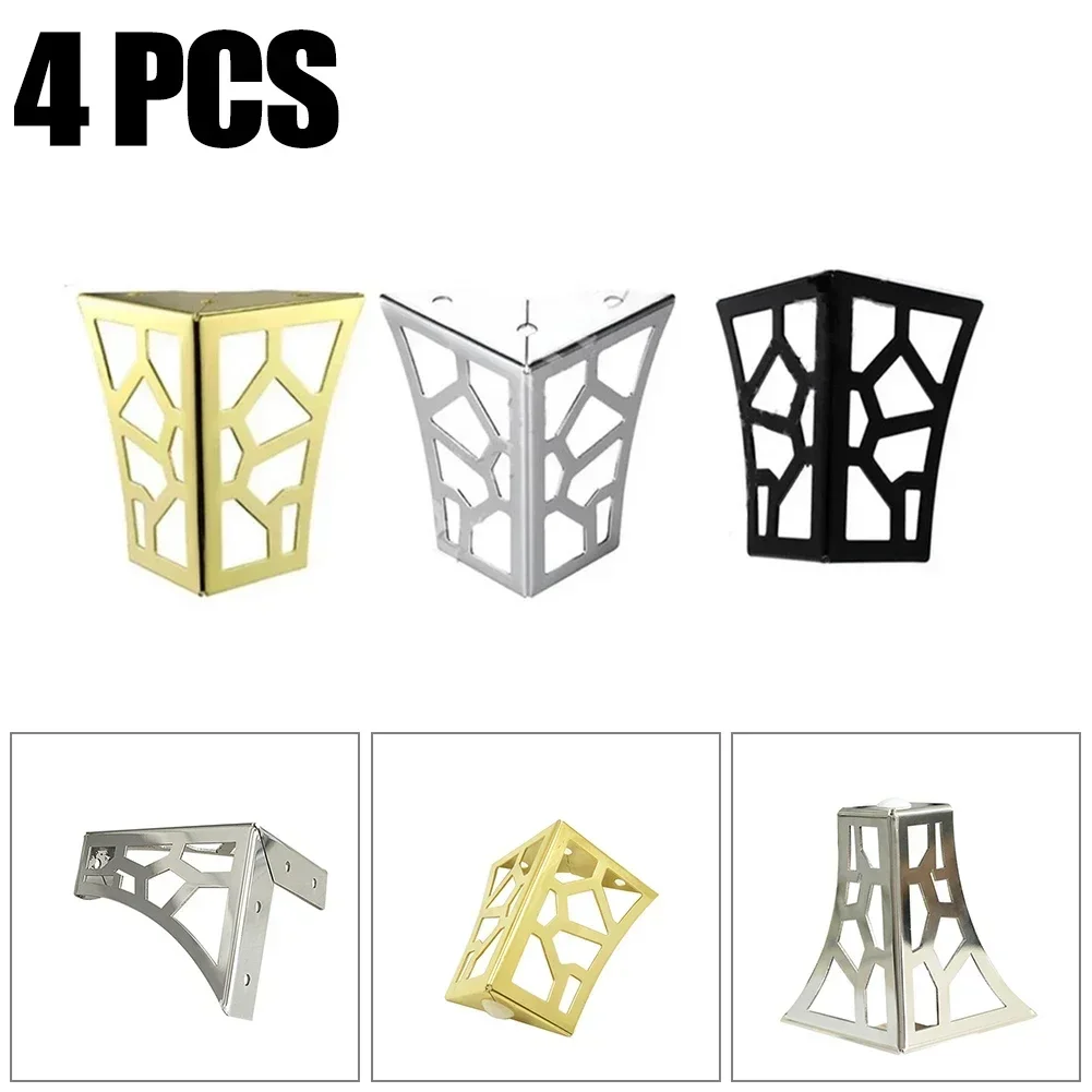 

4PC Iron Furniture Legs 3.15/3.93Inch Cabinet Foot Sofa Table Cabinet Stands Feet Replacement Legs With Screws NEW