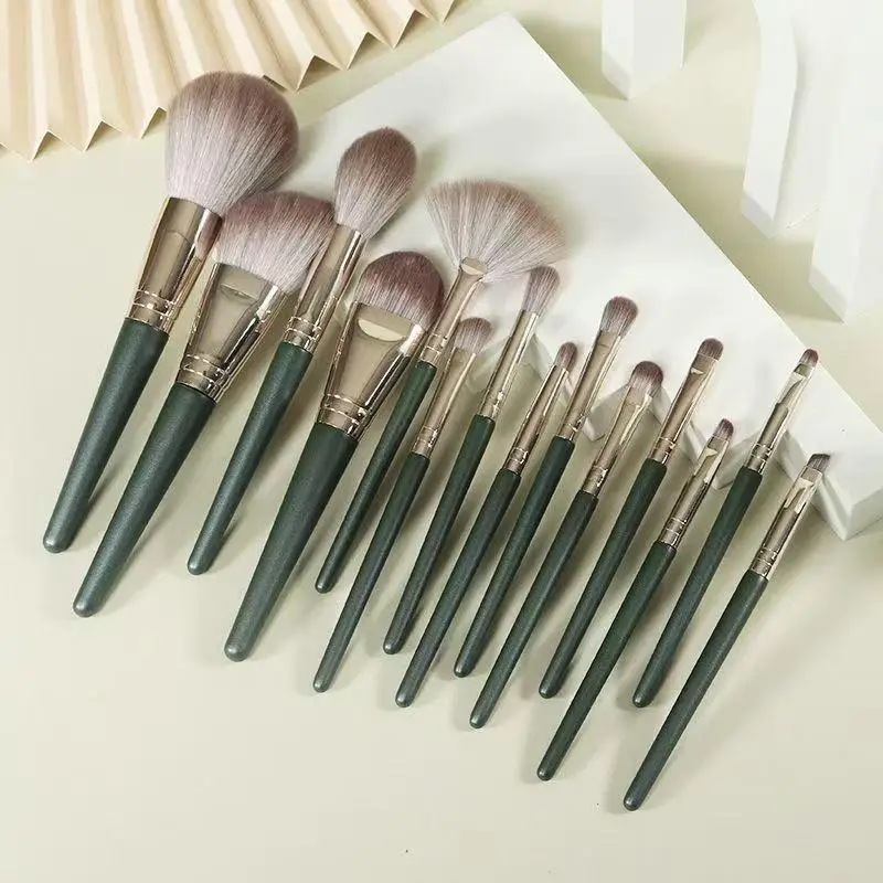 Makeup Brushes 14Pcs Soft Fluffy Premium Cosmetic Kit for Foundation Powder Eyeshadow Travel Portable Makeup Use